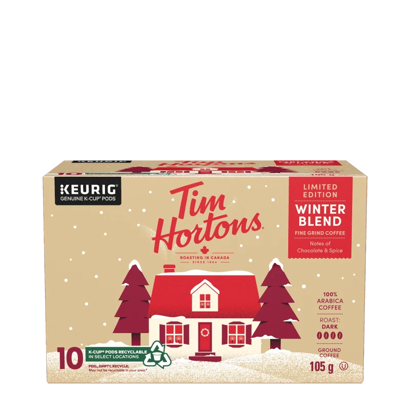 10ct Winter Blend Keurig K-Cups from the Tim Hortons Canada menu