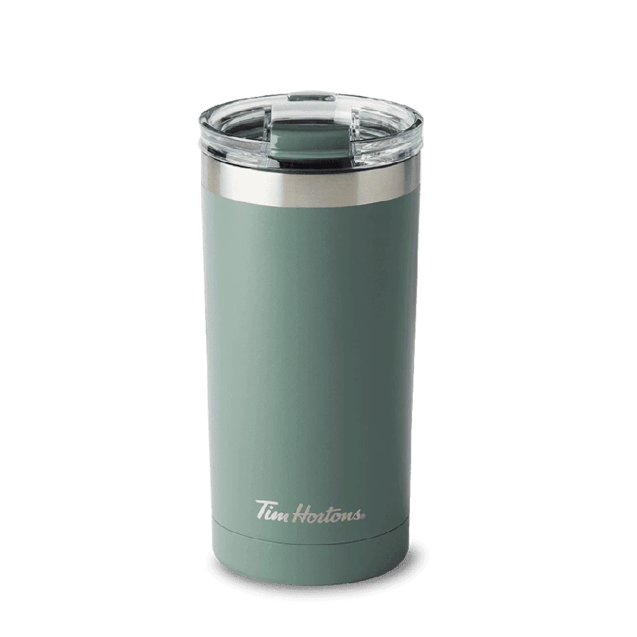 16oz Stainless Steel Travel Mug - Forest Green from the Tim Hortons Canada menu
