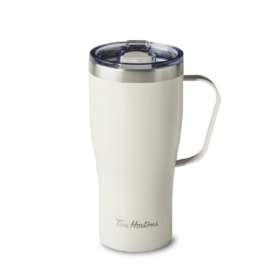 20oz Stainless Steel Travel Mug - Cream Shimmer from the Tim Hortons Canada menu