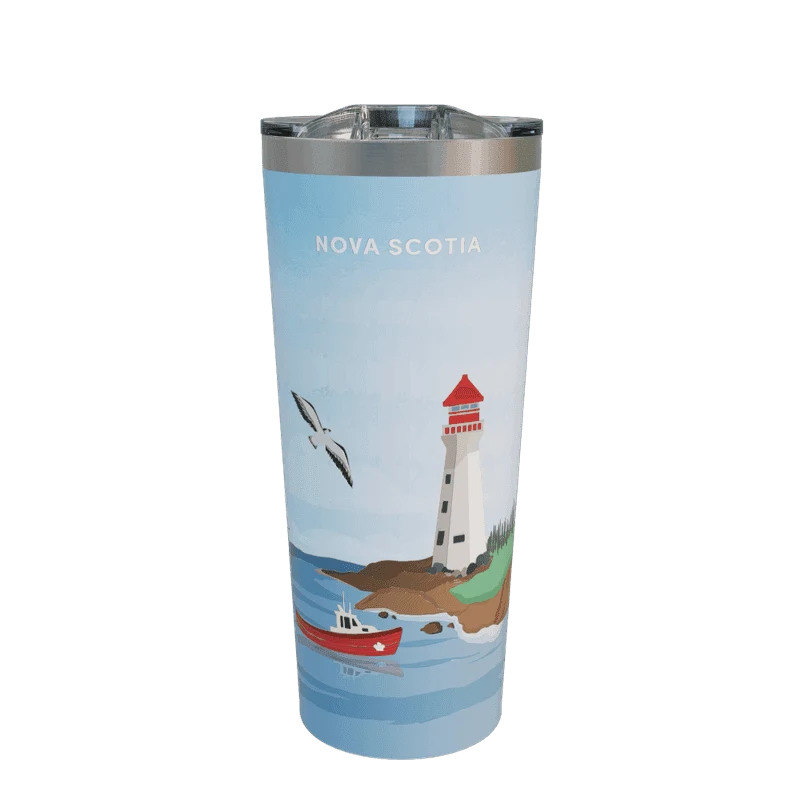 22oz Nova Scotia Travel Mug, Stainless Steel from the Tim Hortons Canada menu