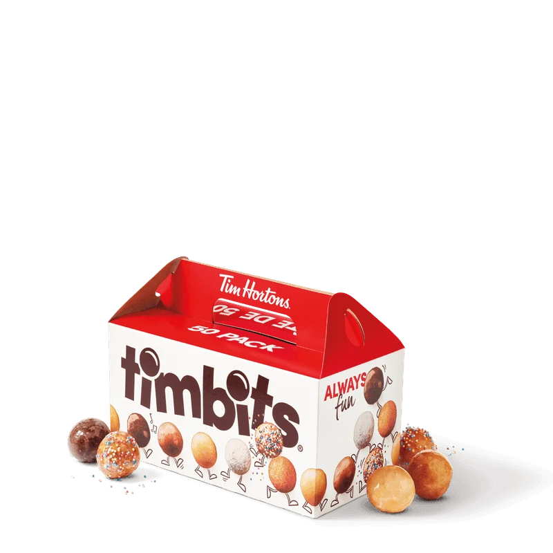 50 Assorted Timbits from the Tim Hortons Canada menu