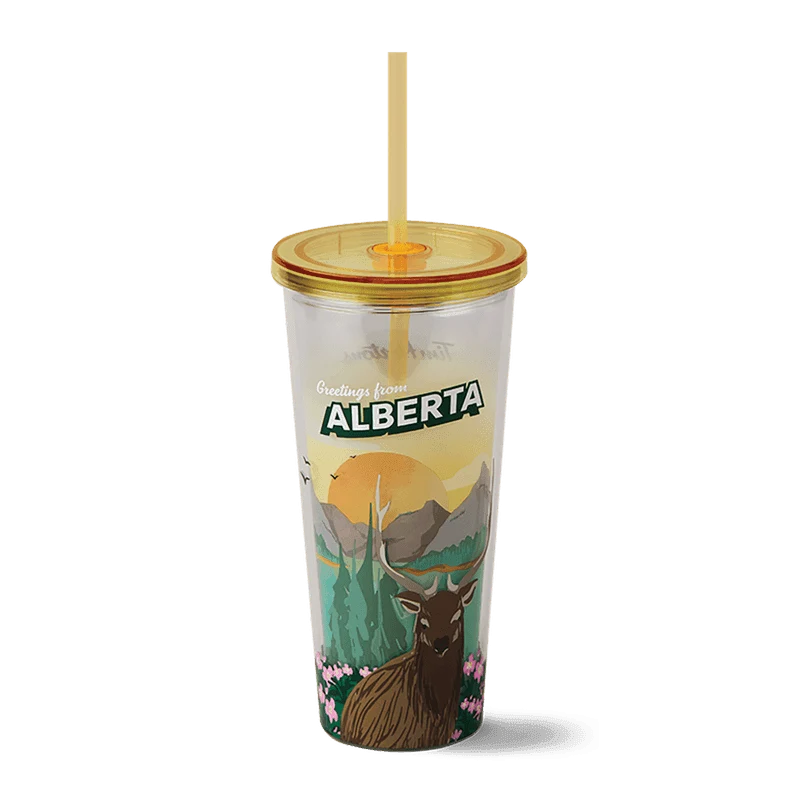 Alberta Plastic Straw Tumbler 24oz from the Tim Hortons Canada menu