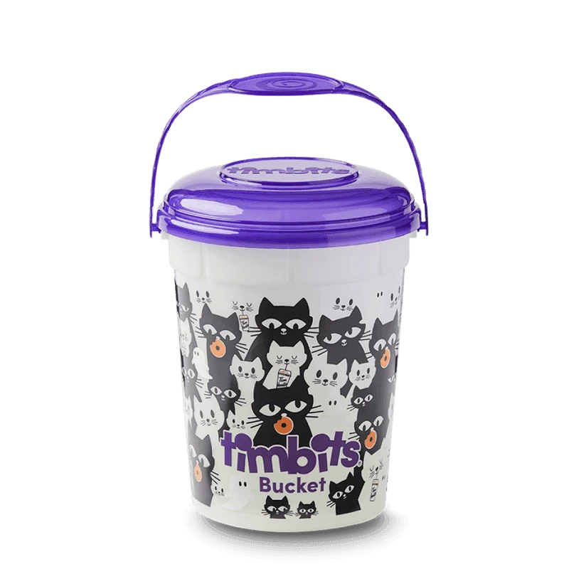 Halloween Timbits Bucket - Black Cat from the Tim Hortons Canada menu