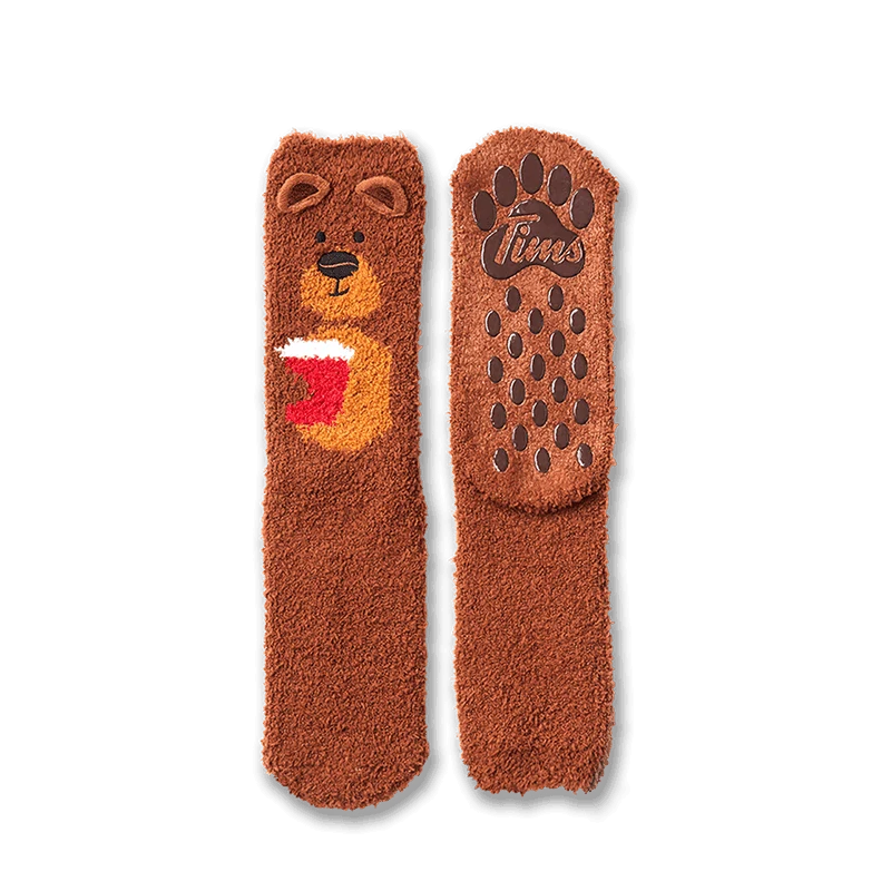 Holiday Adult Cozy Socks - Bear from the Tim Hortons Canada menu