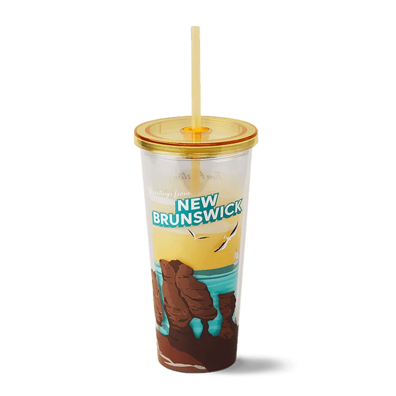 New Brunswick Plastic Straw Tumbler 24oz from the Tim Hortons Canada menu
