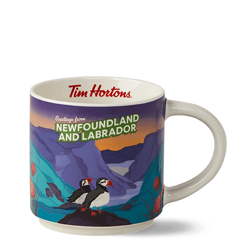 Newfoundland and Labrador Ceramic Mug 16oz from the Tim Hortons Canada menu
