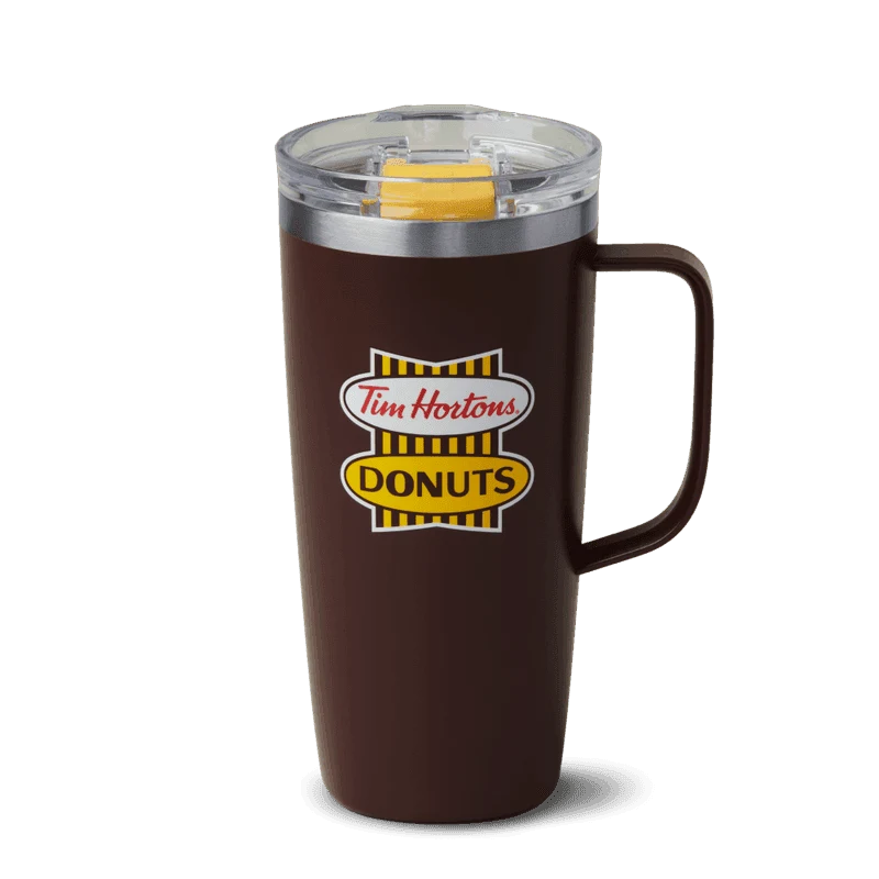 Retro Stainless Steel Travel Mug with Handle 20oz from the Tim Hortons Canada menu