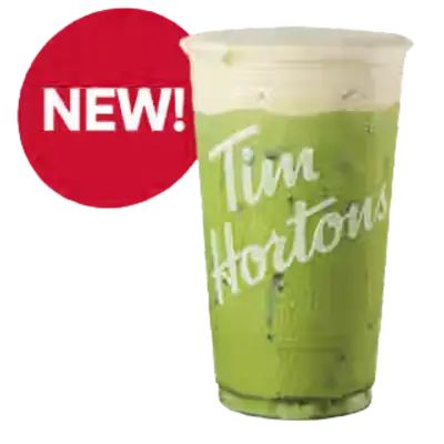 Iced Matcha with Golden Cinnamon Cold Foam from the Tim Hortons USA menu