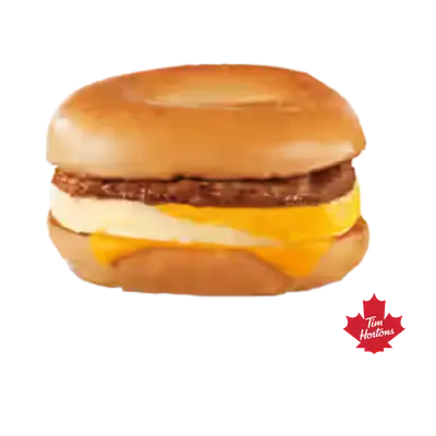 Sausage Bagel Breakfast Sandwich from the Tim Hortons USA menu