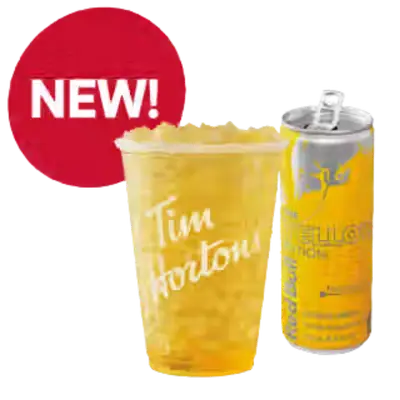 Tropical Sun TimsBoost with Red Bull from the Tim Hortons USA menu